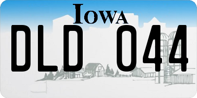 IA license plate DLD044