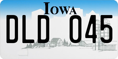 IA license plate DLD045