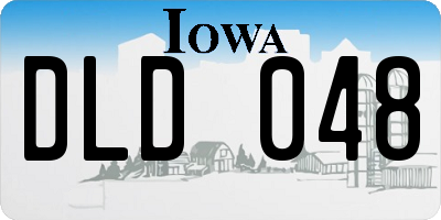 IA license plate DLD048