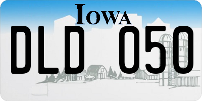 IA license plate DLD050