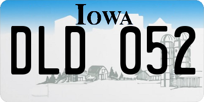 IA license plate DLD052