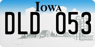 IA license plate DLD053
