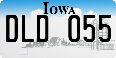 IA license plate DLD055