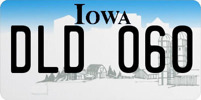 IA license plate DLD060