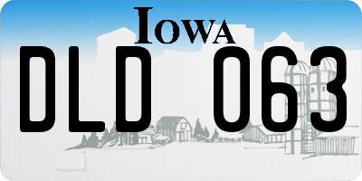 IA license plate DLD063