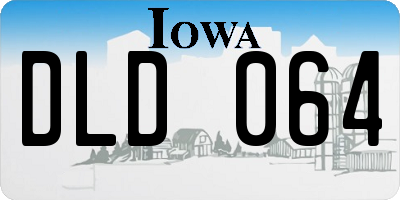 IA license plate DLD064