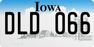 IA license plate DLD066