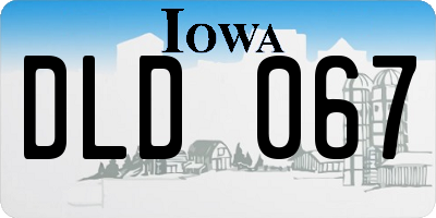 IA license plate DLD067