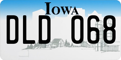IA license plate DLD068