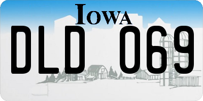 IA license plate DLD069
