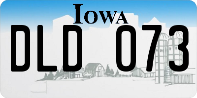 IA license plate DLD073
