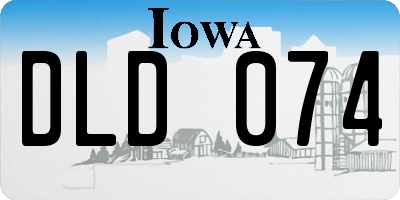 IA license plate DLD074