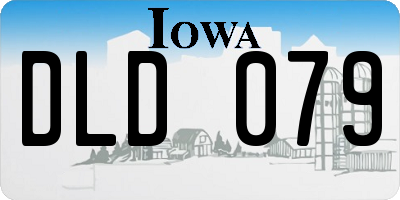 IA license plate DLD079