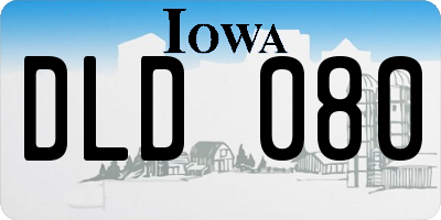 IA license plate DLD080