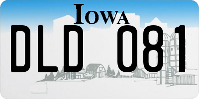 IA license plate DLD081