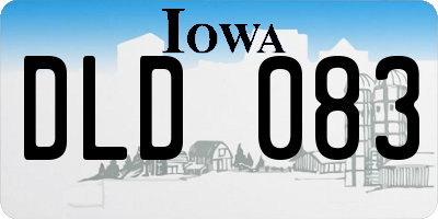IA license plate DLD083