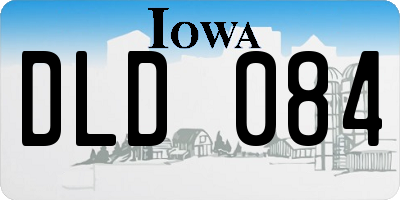 IA license plate DLD084