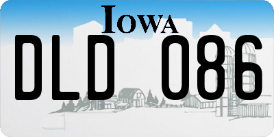 IA license plate DLD086