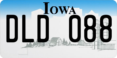 IA license plate DLD088