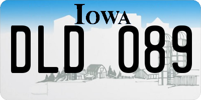 IA license plate DLD089