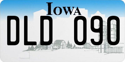 IA license plate DLD090