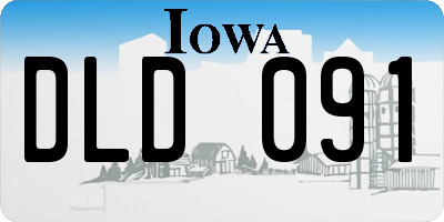 IA license plate DLD091