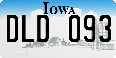 IA license plate DLD093