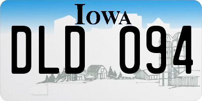 IA license plate DLD094