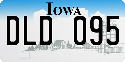 IA license plate DLD095