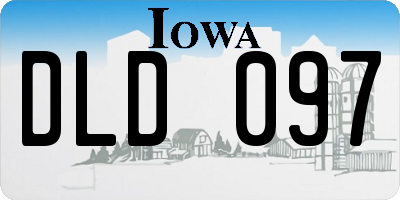 IA license plate DLD097
