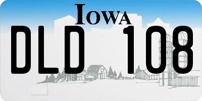 IA license plate DLD108