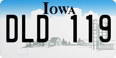 IA license plate DLD119