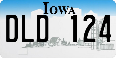 IA license plate DLD124