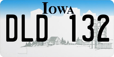 IA license plate DLD132