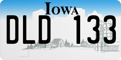 IA license plate DLD133