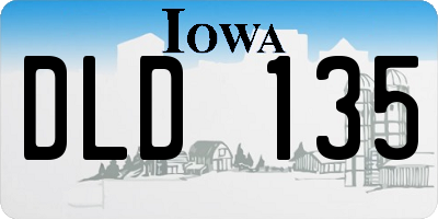 IA license plate DLD135