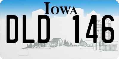 IA license plate DLD146