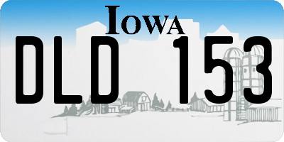 IA license plate DLD153
