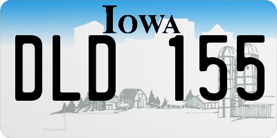 IA license plate DLD155
