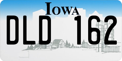 IA license plate DLD162
