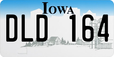 IA license plate DLD164