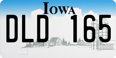 IA license plate DLD165