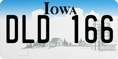 IA license plate DLD166
