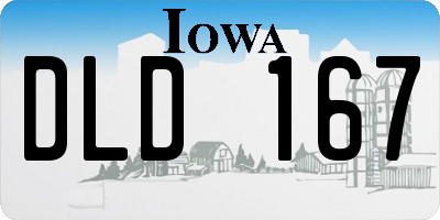 IA license plate DLD167