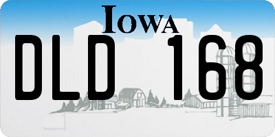 IA license plate DLD168