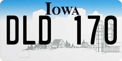 IA license plate DLD170
