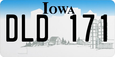IA license plate DLD171