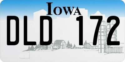 IA license plate DLD172