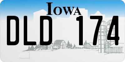IA license plate DLD174