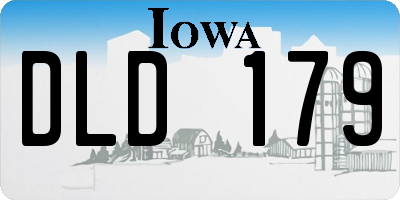 IA license plate DLD179
